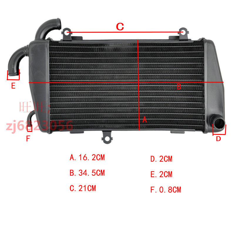 适用金翼GL1800 01-05年款 摩托车水箱 发动机散热器 水冷器配件