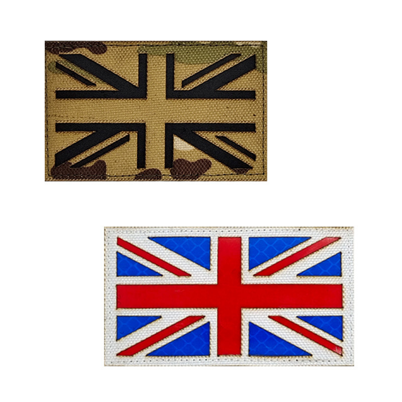 Britain IR魔术贴章 英国国旗臂章 反光英格兰徽章士气章补丁布贴