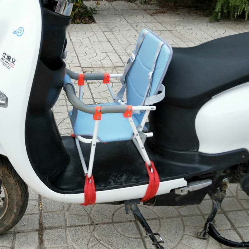 小天航新款电动车摩托车踏板车儿童小孩前置座椅宝宝折叠座椅