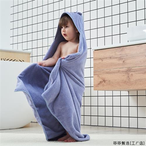包邮儿童正方形浴巾 婴幼儿卡通抱被90*90加厚盖毯斗篷宝宝沙滩巾