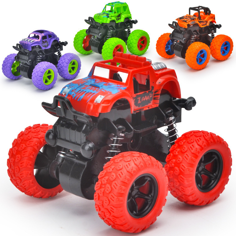 玩具婴儿 儿童四驱惯性特技越野车模型 孩玩具汽车地摊