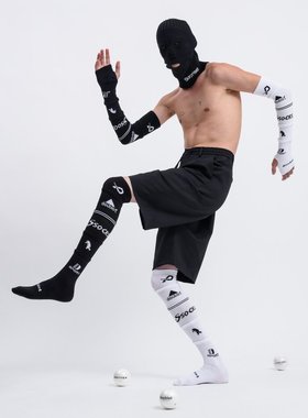 SS2L春夏街头潮流五层式分层设计棉质运动长筒袜子袖套男女ins潮
