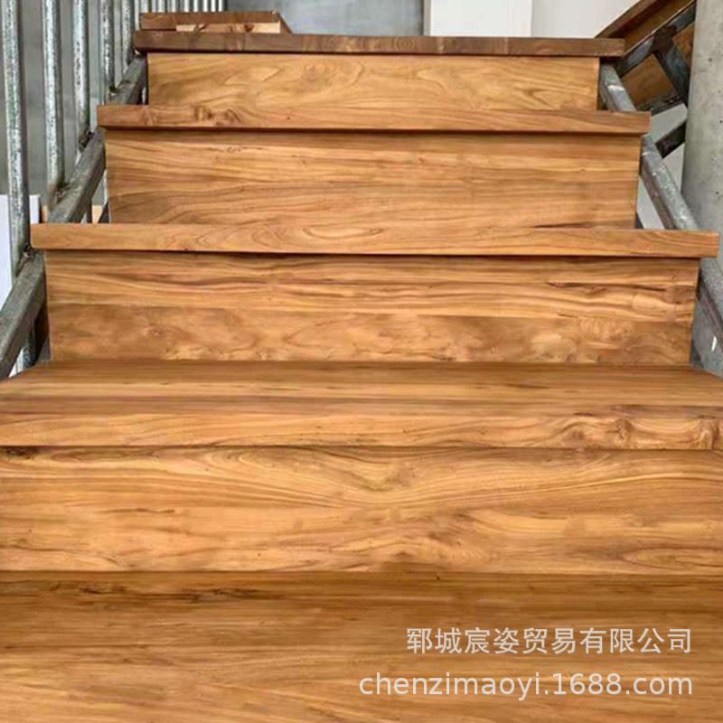 老榆木风化装修板材家装地板护墙板民宿复古实木楼梯踏板