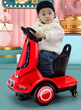 新款儿童电动玩具车可坐可骑摩托车碰碰车室内室外四轮平衡车
