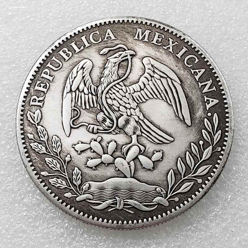 掌柜推荐银币墨西哥鹰洋咬蛇1882银元可吹响白铜龙洋钱币