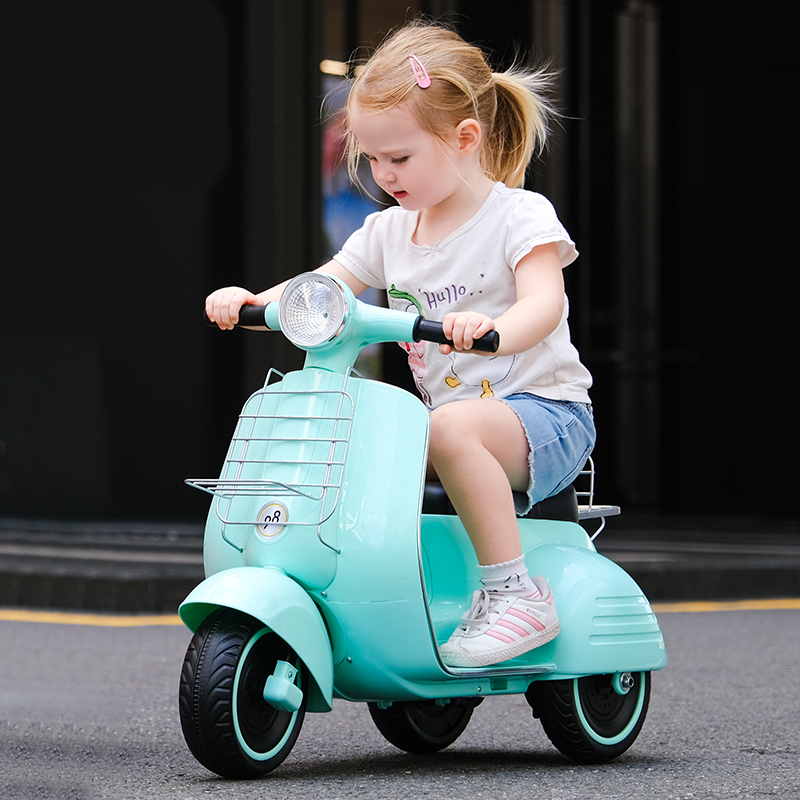 儿童电动摩托车1-3-6岁充电可坐双人遥控三轮车男女孩玩具电瓶车