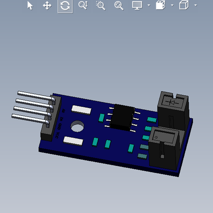 电机转速测量传感器模块三维图01200619