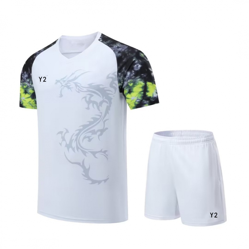 新品羽毛球服男女短袖安赛龙世锦赛运动速干透气比赛服大赛服