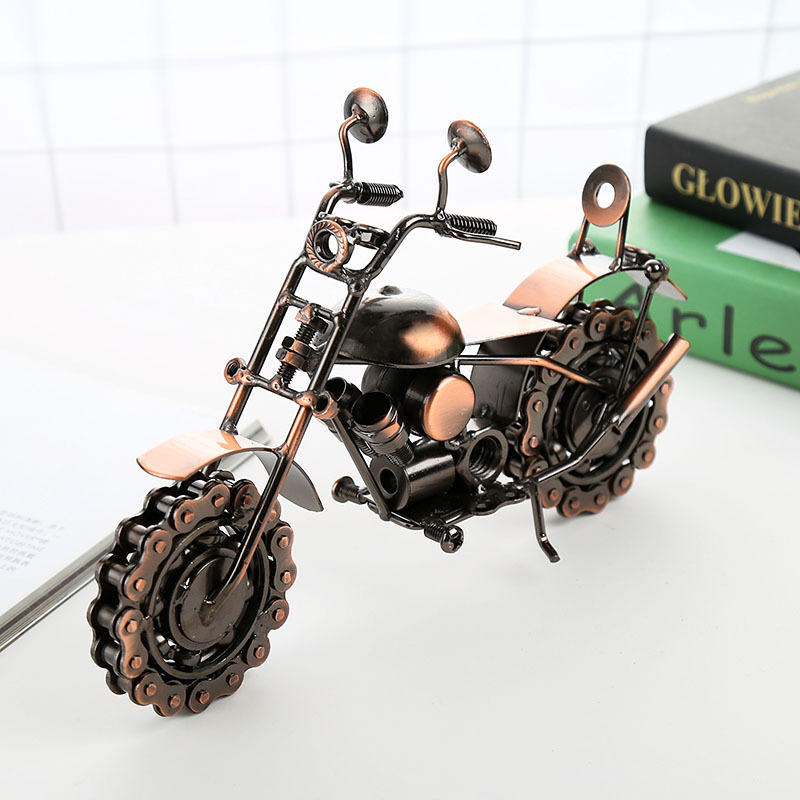 大号哈雷铁艺摩托车模型摆件复古手工艺品创意男生礼物C9