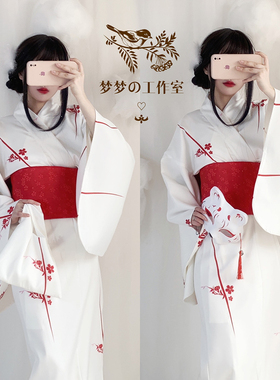 秋冬日本和服女改良旅游便穿日式和风写真神明少女摄影服装