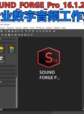 新版SOUND_FORGE_Pro_16.1.2专业音频工作站CD母带和混音处理软件