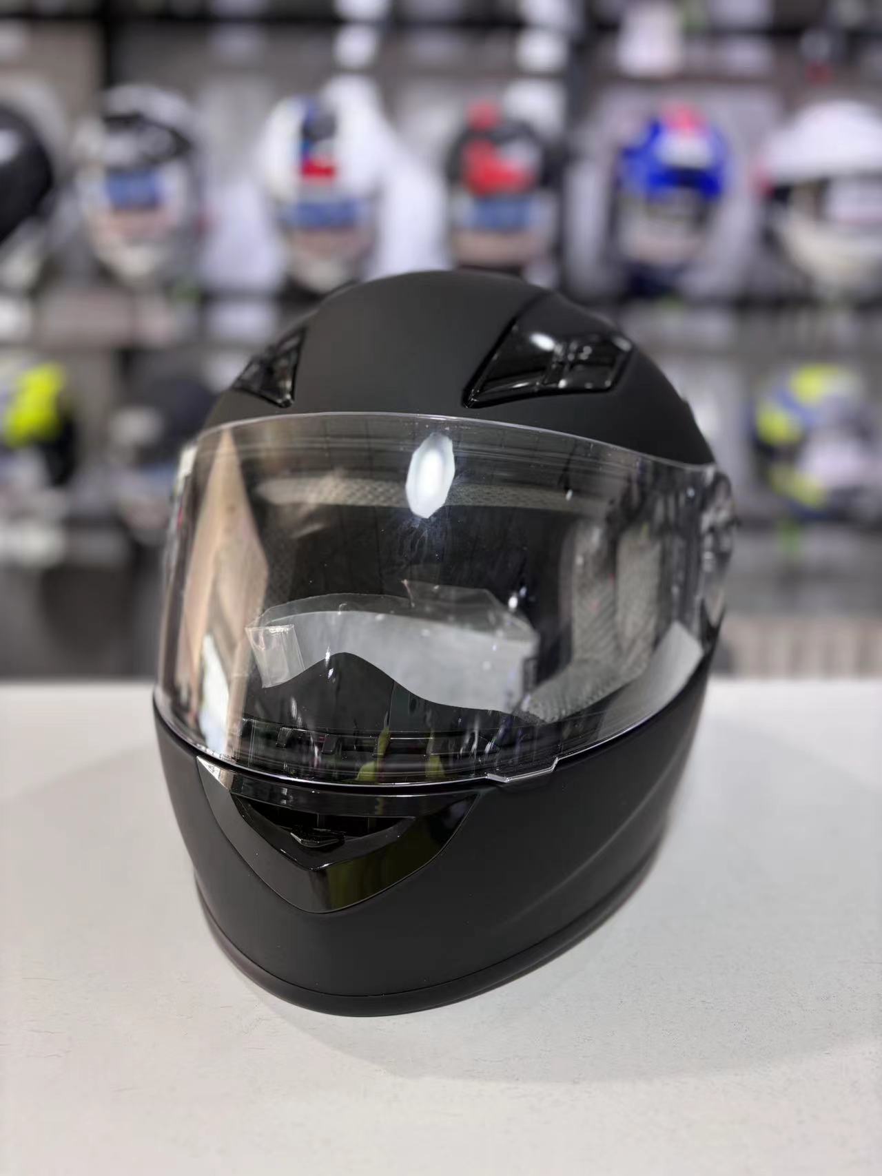 H2H实体现货摩托车头盔SNELL认证玻璃钢防雾镜片全盔跑盔FF-M1