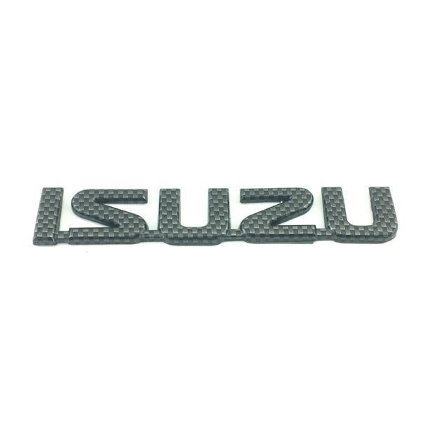 五十铃车标ISUZU车标志英文字母车贴标 D-MAX铃拓后尾箱车标碳纤
