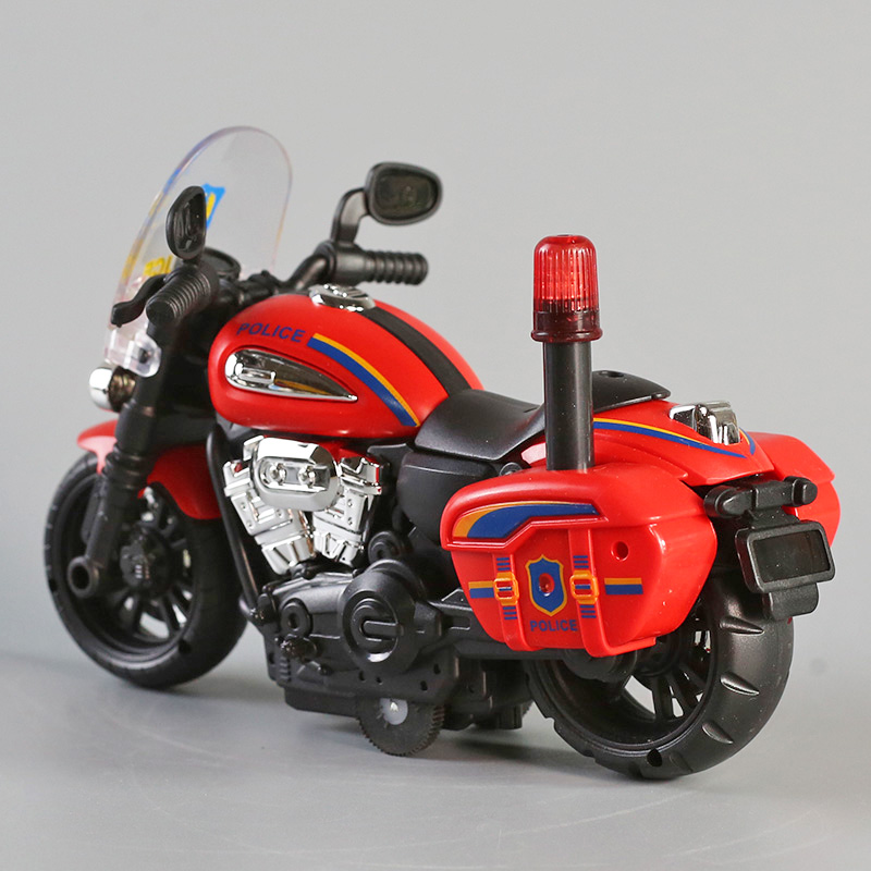 宝宝玩具车交警摩托车玩具男孩儿童惯性小汽车声光三音效警车模型