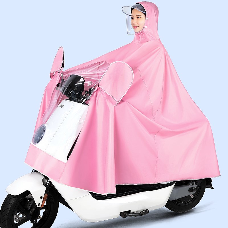 品牌摩托电动车雨衣夏季单人骑行电瓶车长款可视全身加厚男女雨披