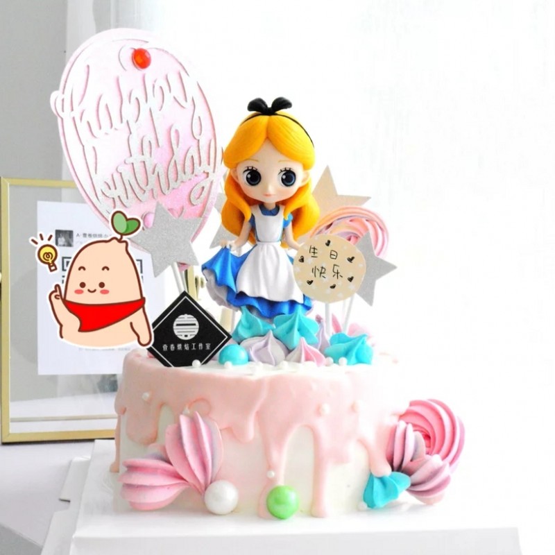 女孩子生日蛋糕装饰摆件公主人偶女宝宝生日派对烘焙甜品台装饰品