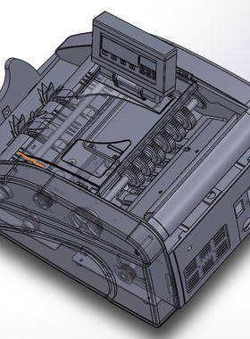 新国标C级点钞机3D模型 Solidworks设计