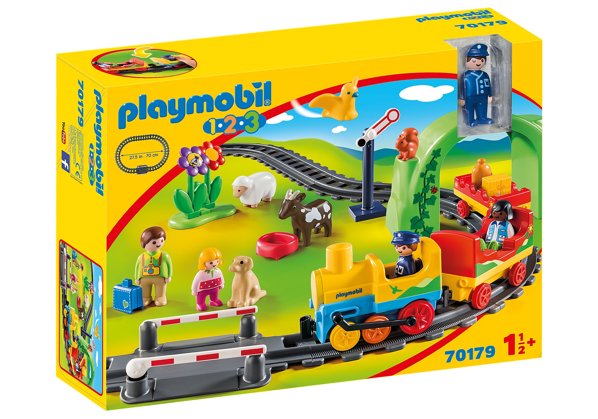 playmobil70179我的小火车德国进口摩比世界123低幼系列1岁礼物