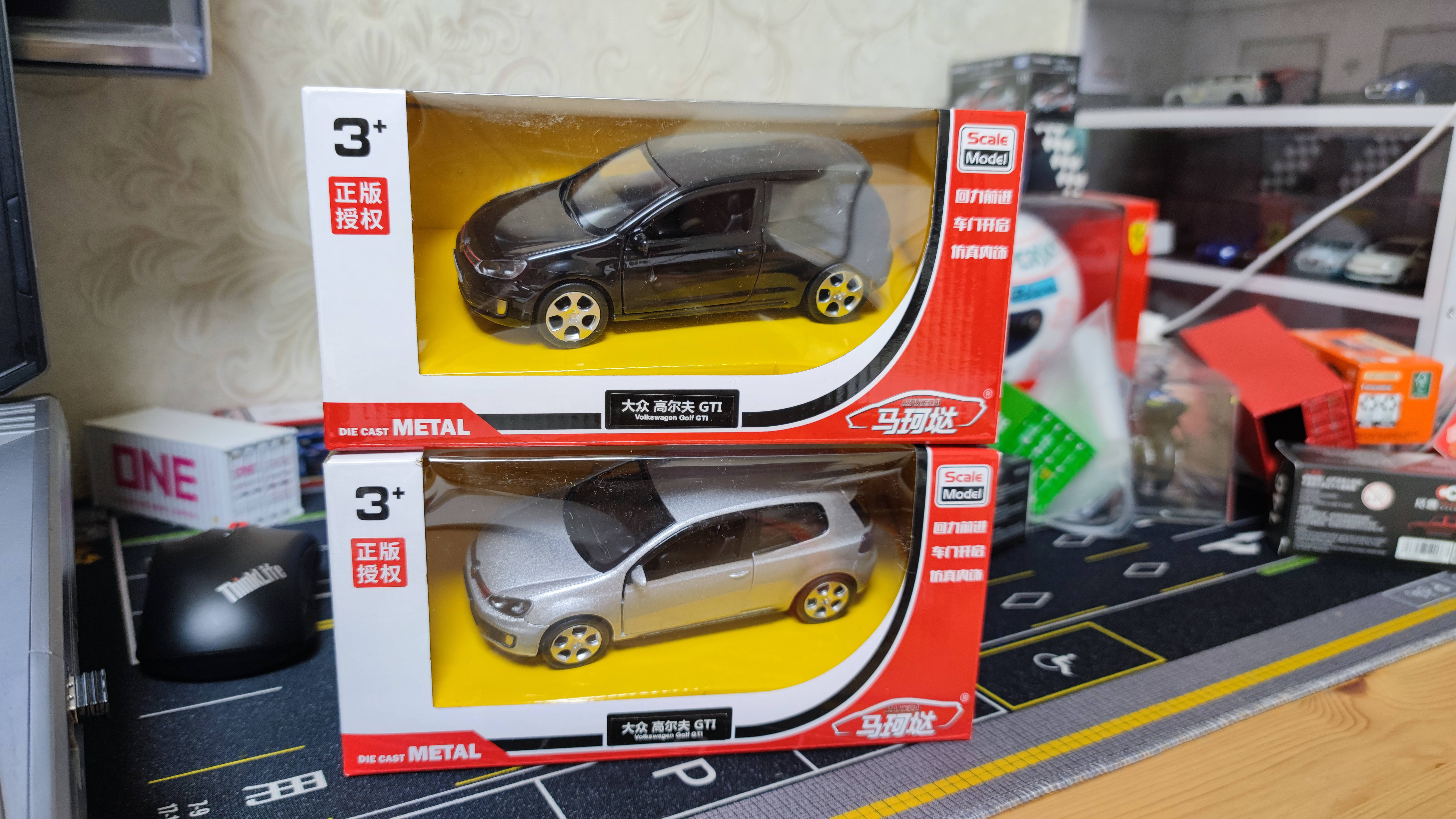 大众 高尔夫 GTI  全新盒装  双门可开 回力 车模 礼物玩具 摆件
