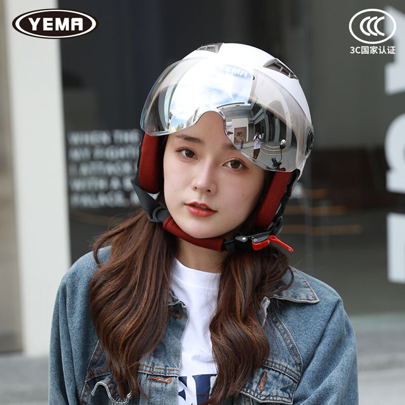 野马3C认证电动车头盔男女冬季半盔四季通用电瓶车安全盔摩托车帽