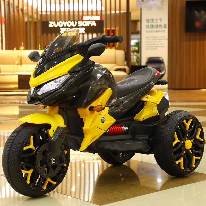 新款超大号可坐大人儿童电动车摩托车双人充电三轮玩具车男女双驱