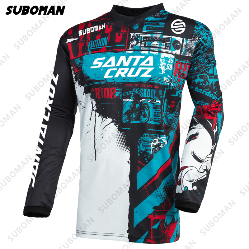 Santacruz夏季速降服长袖骑行越野自行车服透气球衣摩托车运动衫