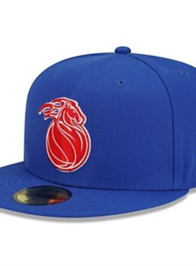 NEW ERA CAP男帽子运动帽棒球帽休闲帽蓝色底特律活塞队时尚nba