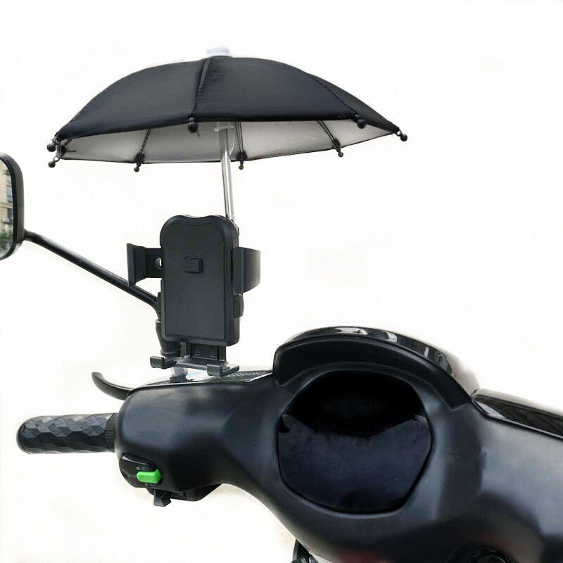 BIEPU适用于电动车仿晒小雨伞手机支架摩托车机车外卖支架遮阳仿