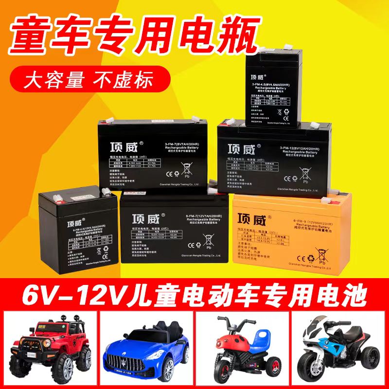 6V4伏6V4.5V7v10AH儿童电动车玩具汽车摩托童车电瓶蓄电池充电器