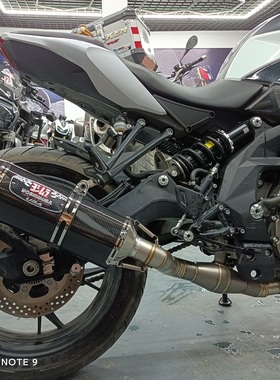 摩托车赛600追600改装天蝎吉村AR排气管SC碳纤维尾端回压中段配件