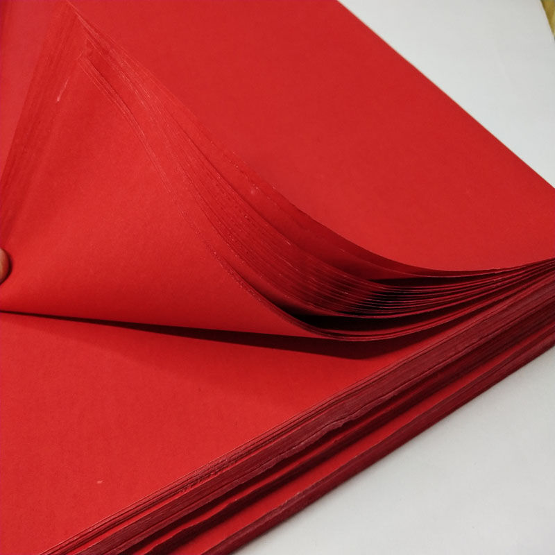 双面大红纸结婚喜庆剪纸艺术窗花喜字福字剪纸两面红纸大张 对联红纸 万年红瓦当红对联纸