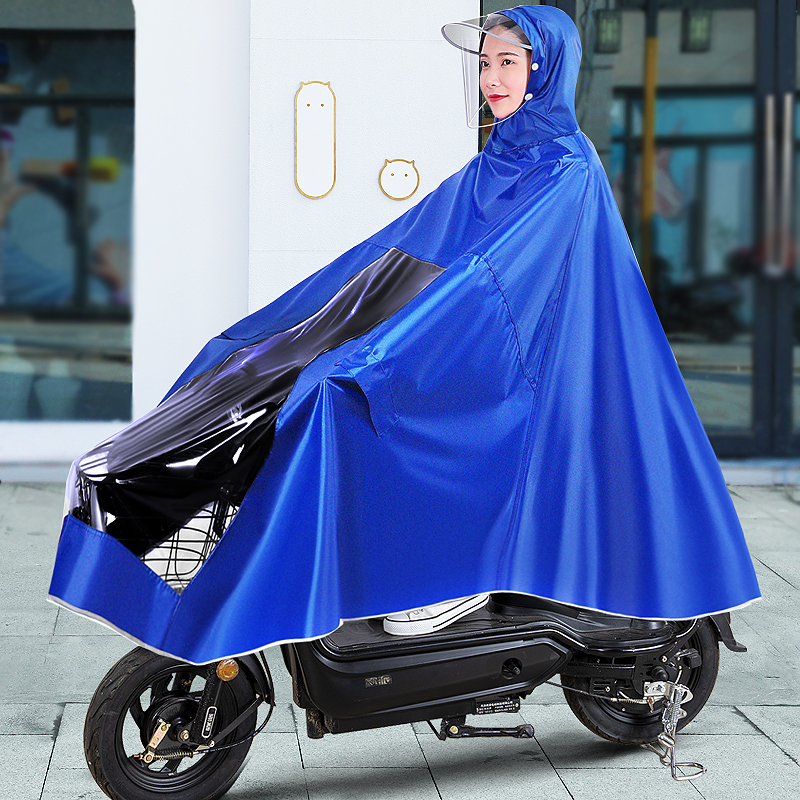 新款雨衣电动摩托电瓶车骑行加大加厚双人男女长款全身防暴雨雨披