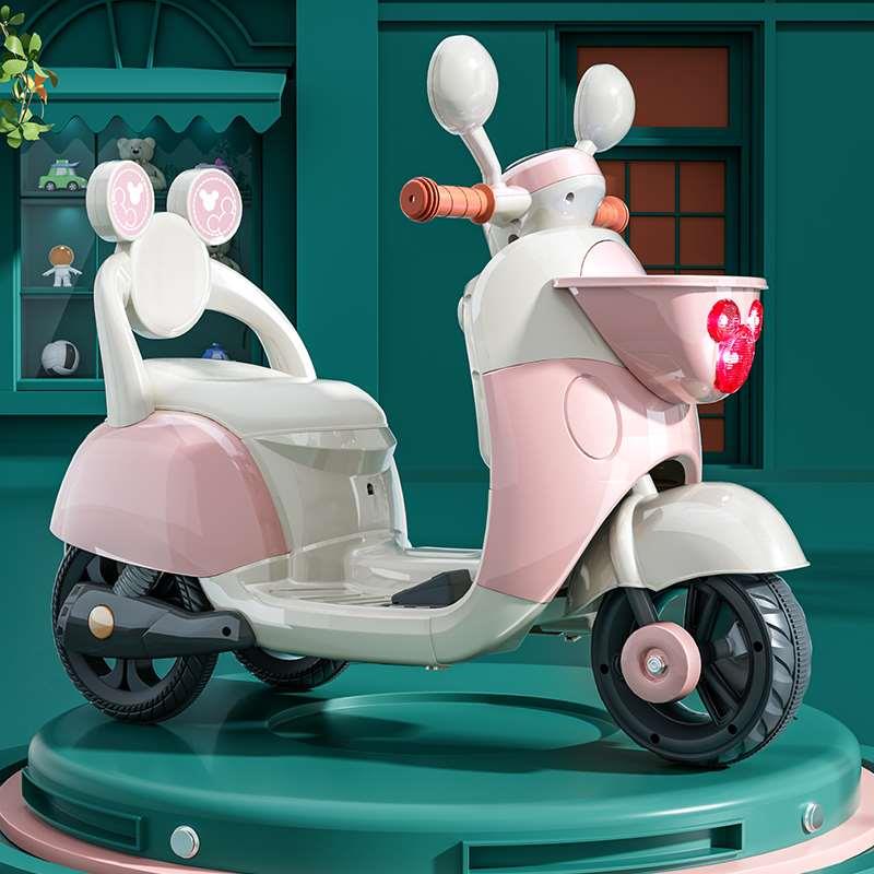 正品儿童电动摩托车三轮脚踏车遥控童车男女宝宝可坐玩具车双驱电