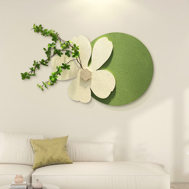 客厅装饰画沙发背景卧室餐厅挂画创意高级感立体墙壁画花朵砂岩画