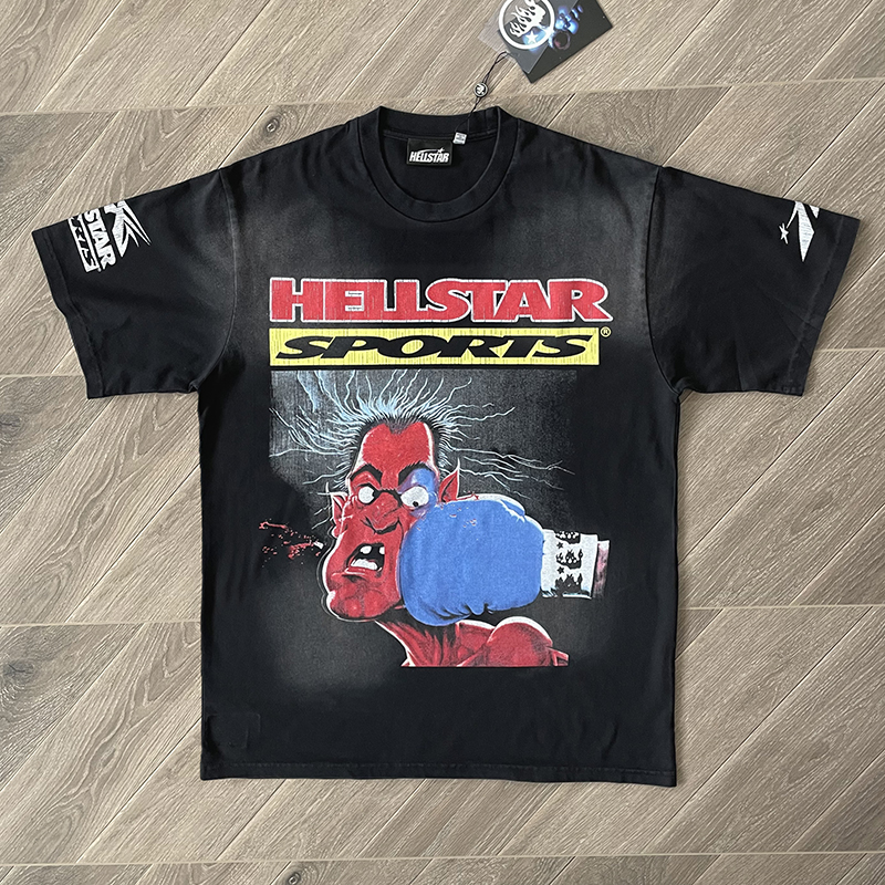 Hellstar Studios Knock Out Tee 欧美风潮流印花 纯棉短袖T恤