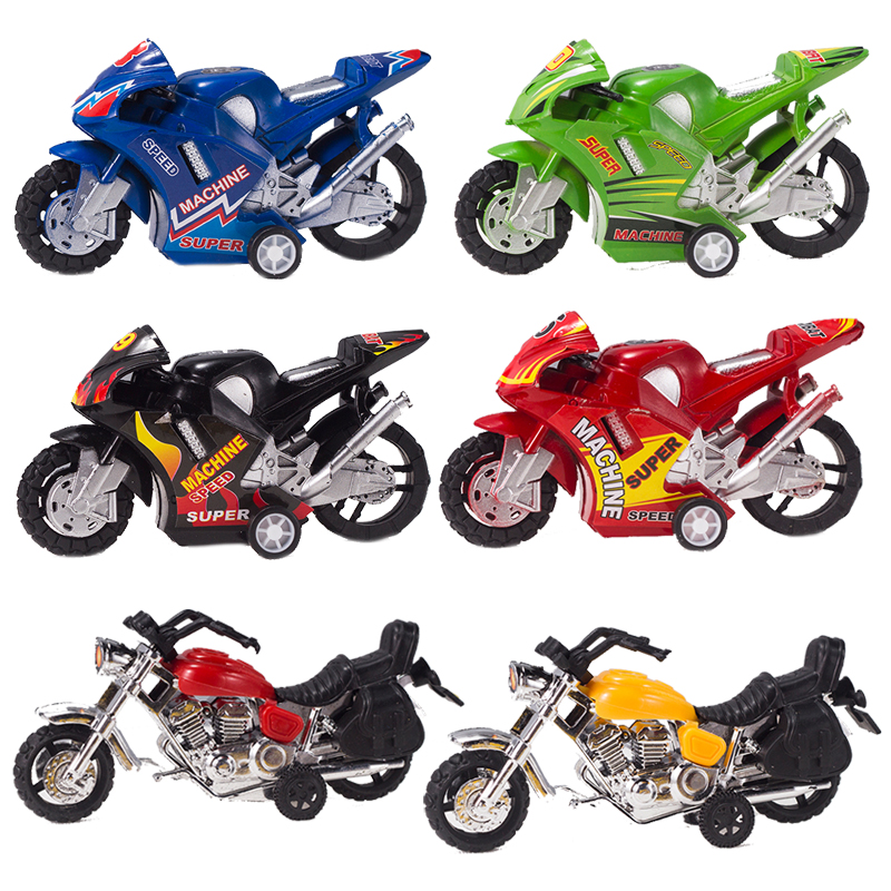 太子摩托车赛车模型儿童玩具仿真机车回力玩具车生日蛋糕装饰摆件