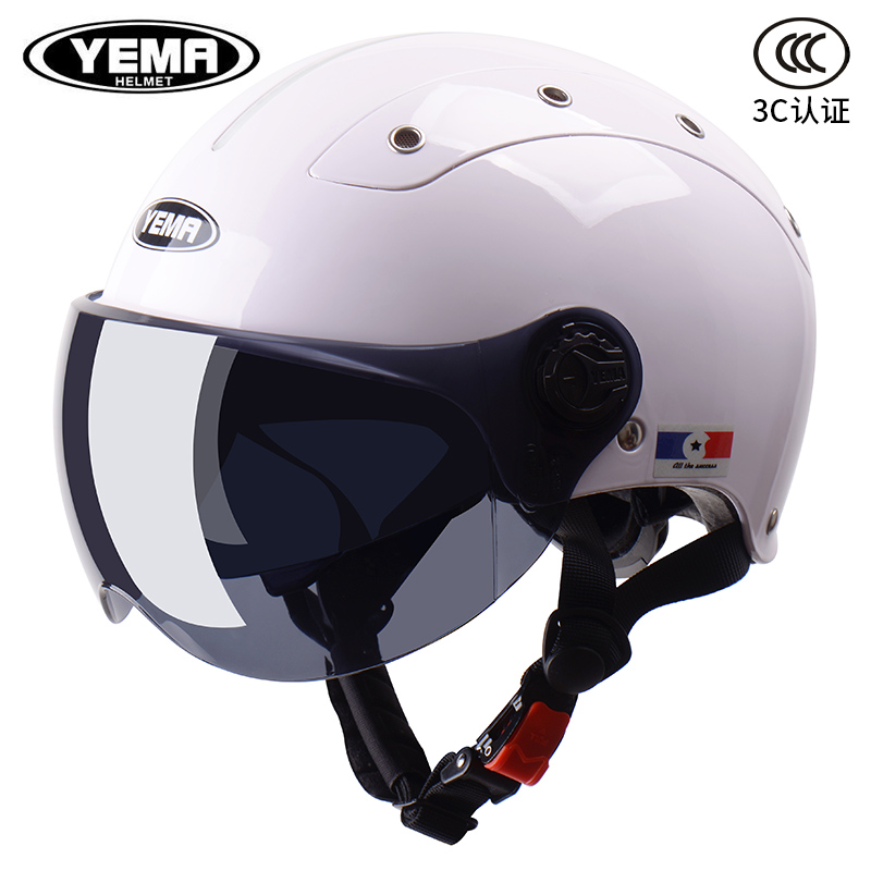 野马3C认证夏季电动摩托车头盔男女四季通用双镜片防晒电瓶安全帽