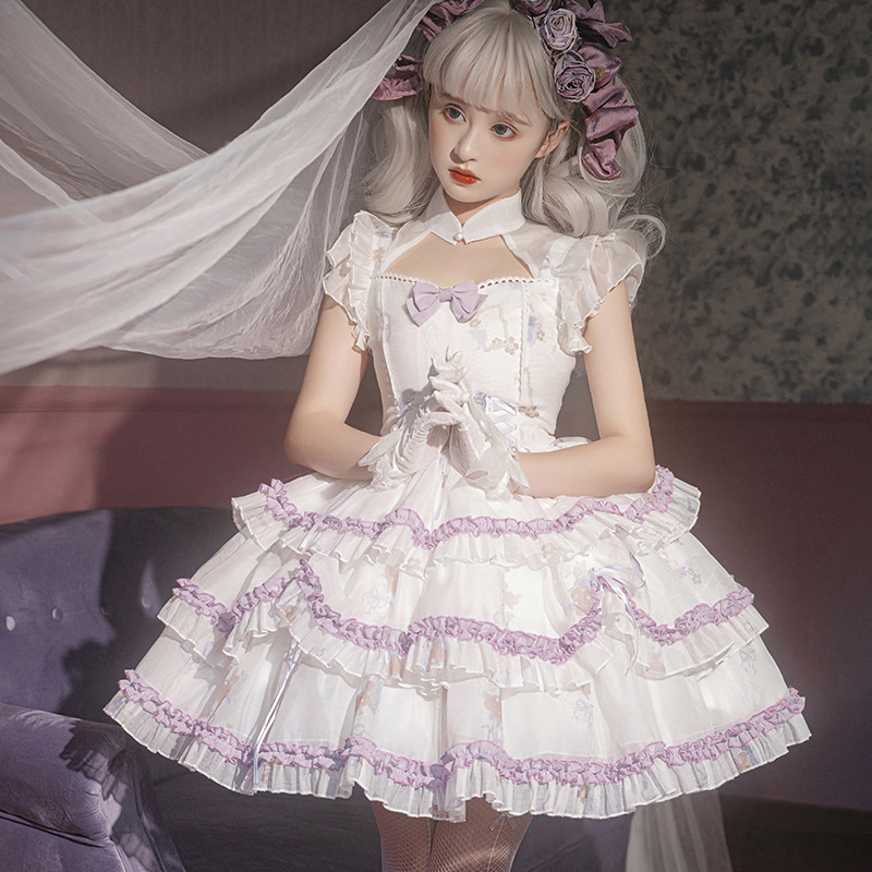 YONA原创设计玻璃心jsk洛丽塔甜美可爱学生薄款lolita甜美裙子
