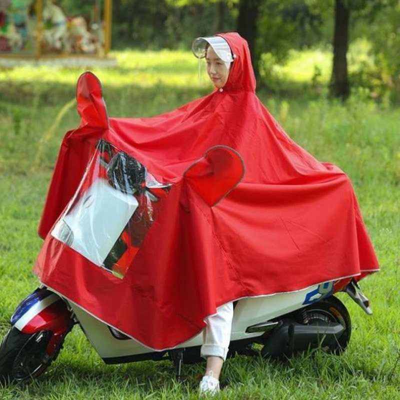 电瓶车亲子防水电动n车摩托车雨衣超大女通用女士时尚卡通雨披单
