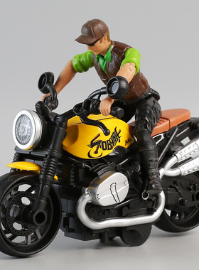 仿真儿童玩具惯性摩托车模型赛车小汽车宝宝男孩礼物拿铁摩托越野