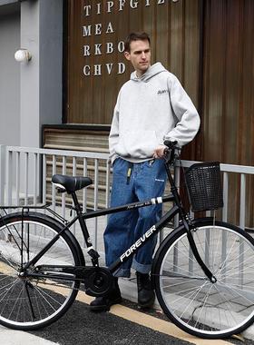 永久牌自行车男式轻便上班复古通勤单车普通代步老式26寸成人大人