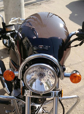 摩托车圆灯挡风玻璃EN125锐猛小太子GR150天戟骏通用改装前风挡罩