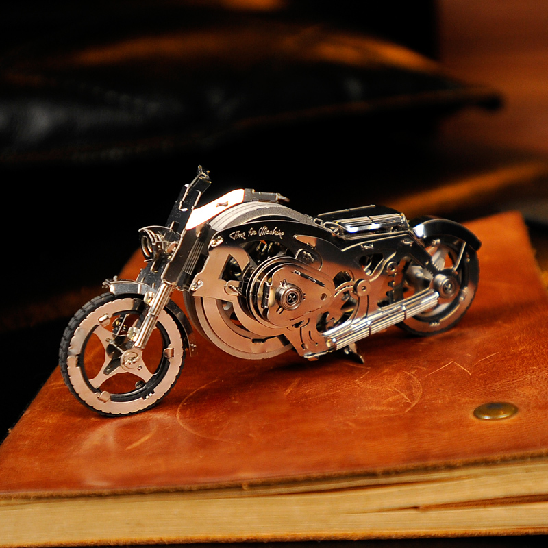 正品乌克兰态摩 机械手工diy立体3D拼装模型 摩托车 创意礼品摆件