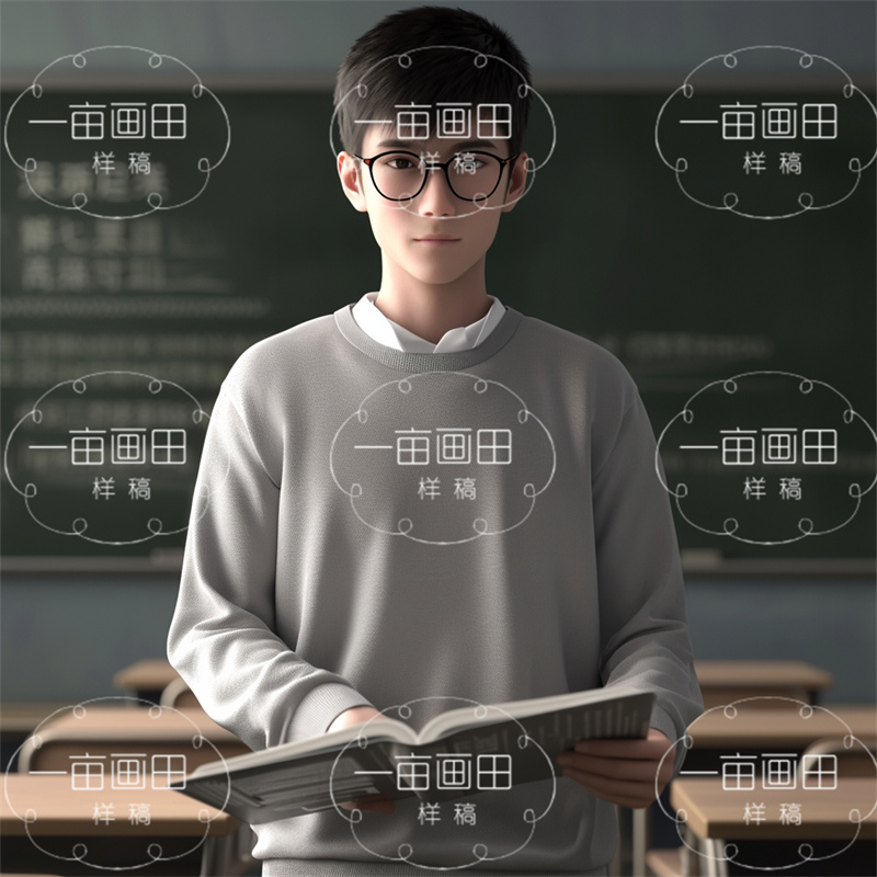 AI头像老师职业男性动漫风格微信头像教师创意头像图片