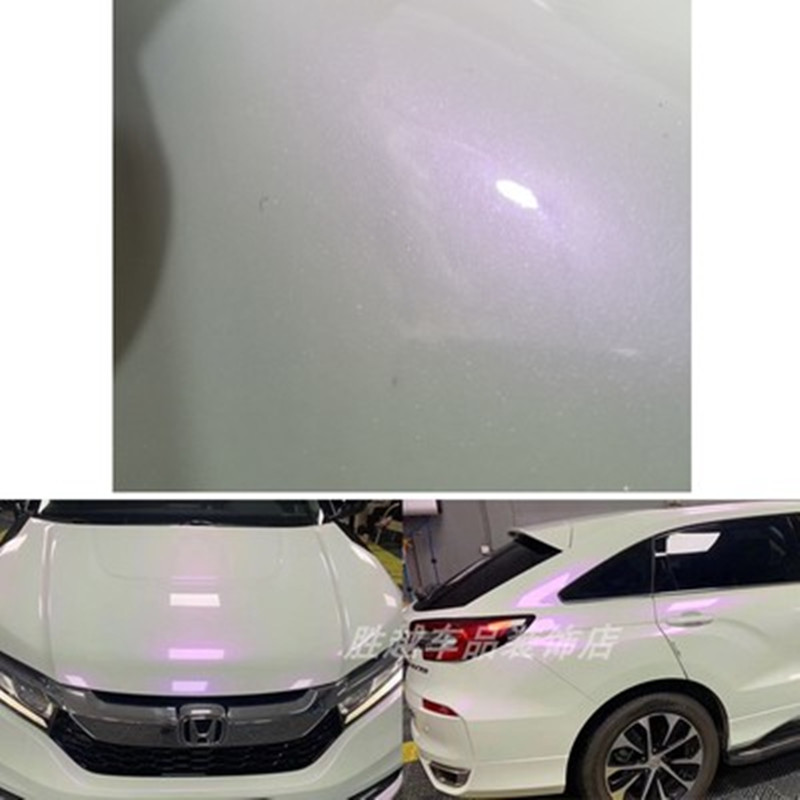 汽车白色改色膜白变紫机车摩托电动外观珠光白车身防水装饰贴膜