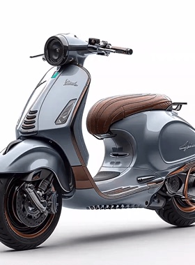 比亚乔150维斯帕春天复古进口本田50电喷水冷踏板车摩托车ABS刹车