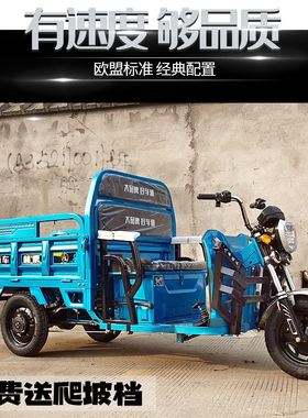 新款重型载重爬坡王农用快递电动三轮车大功率型家用拉货电瓶三轮