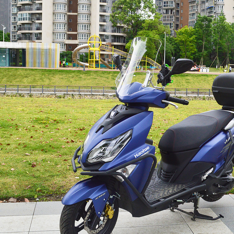 适用于AFR125改装前挡风玻璃城市之鹰不锈钢调节踏板摩托车风挡