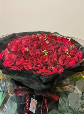 武汉鲜花店 99朵红玫瑰 武汉市区送货上门 配送到家 爱情鲜花