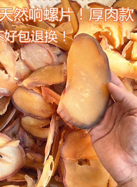 中小响螺片天然厚肉海螺肉 淡晒鲍螺干香螺煲汤海产品干货500克